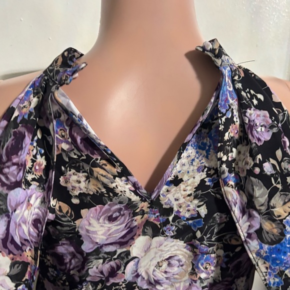 PARKER Women’s Noemi Floral Cold Shoulder Silk Dress - Picture 11 of 15